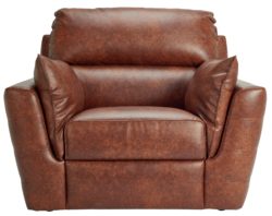 HOME Denver Leather Effect Chair - Tan.